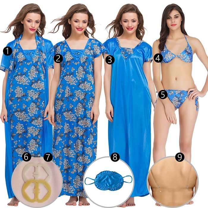 

Clovia 9 Pc Set - NSC500C08, Navy