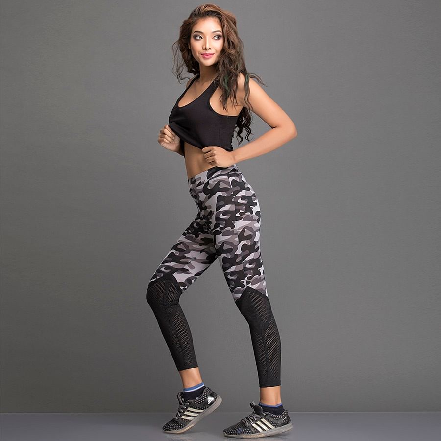 Buy Camouflage Print Activewear Tights Online India, Best Prices, COD ...