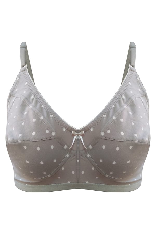 Buy NonPadded NonWired Full Coverage Polka Print Bra Cotton Rich