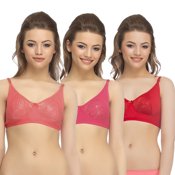 

Clovia Pack Of 3 Bra In Multicolor - BR0225P10, Assorted