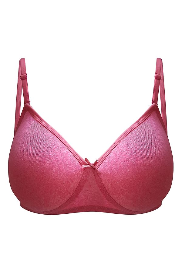 Buy Padded Non-Wired Full Cup T-shirt Bra with Detachable Straps in ...