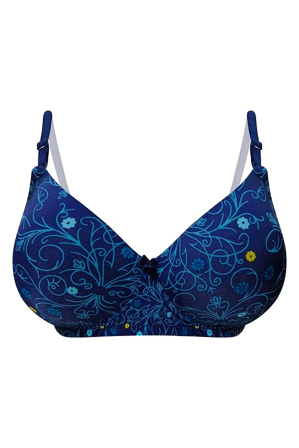 Buy Padded Non-Wired Full Cup Floral Print Multiway T-shirt Bra In ...