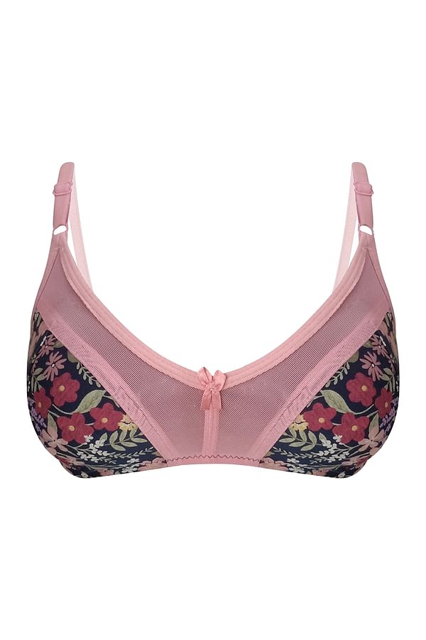 Buy Non Padded Non Wired Full Cup Floral Print Bra In Multicolour Cotton Online India Best 3147