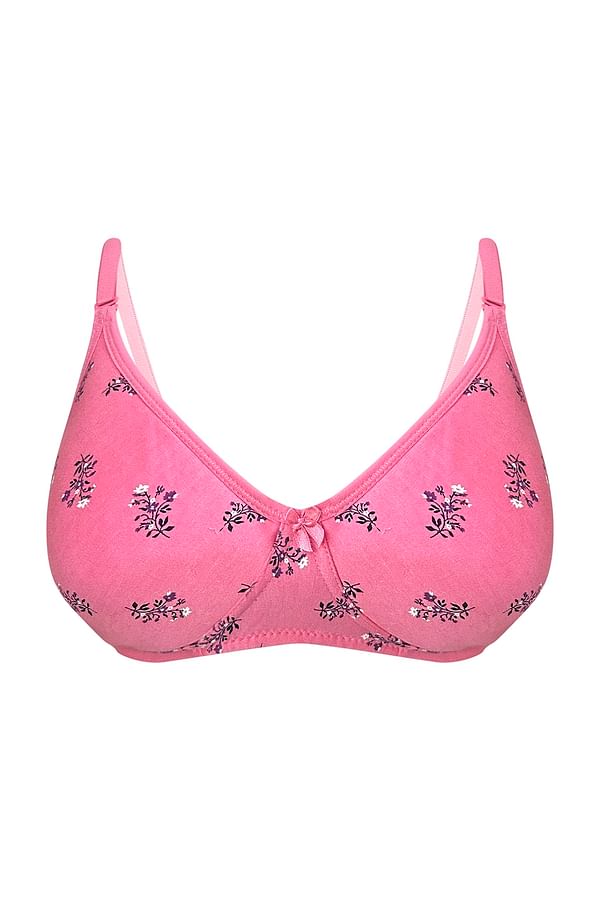 Buy Lightly Padded Non-Wired Full Cup Floral Print Multiway T-shirt Bra ...