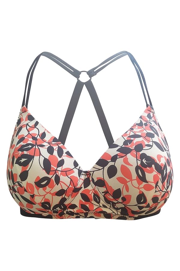 Buy Lightly Padded NonWired Printed Racerback Tshirt Bra Online India