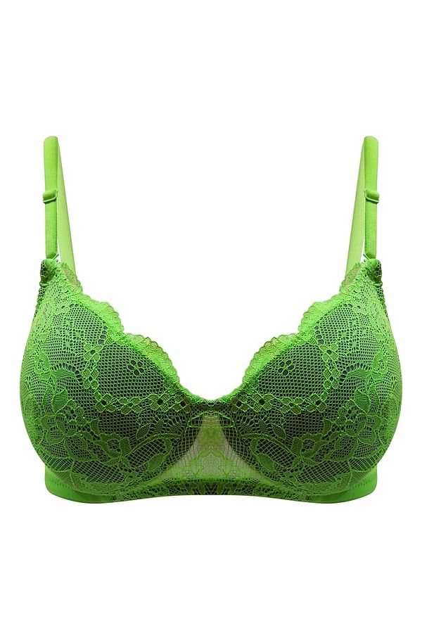 Buy Lace Lightly Padded Non-Wired Full Coverage Multiway Bra in Light ...