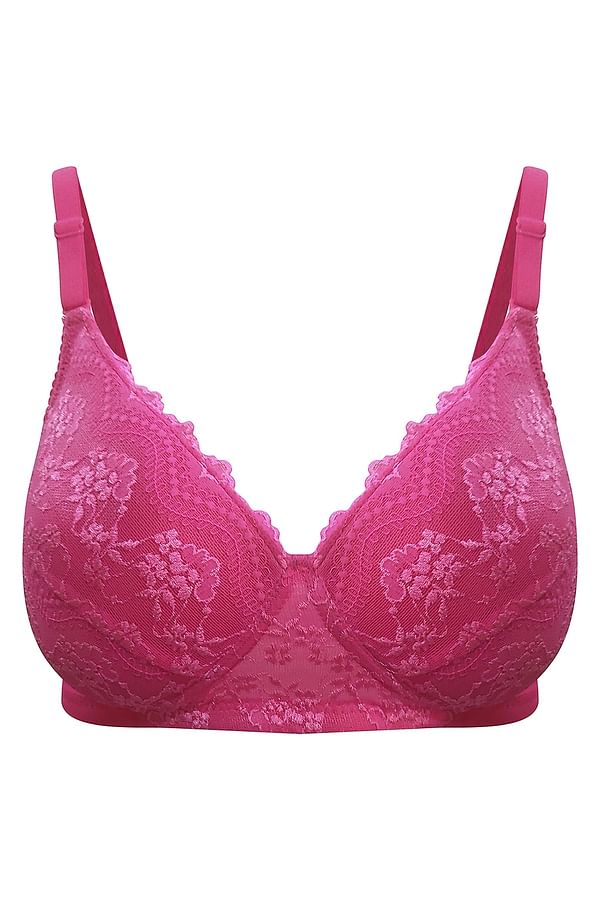 Buy Lace Lightly Padded Non Wired Full Coverage Multiway Bra In Dark