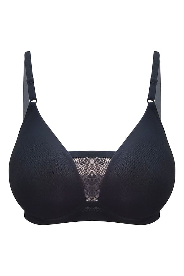 Buy Lightly Padded Non-Wired T-shirt Bra with Lace Online India, Best ...