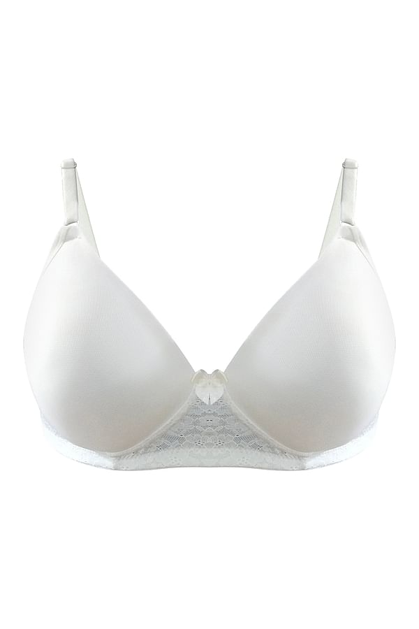 Buy Padded Non-Wired Full Cup T-shirt Bra in White Online India, Best ...