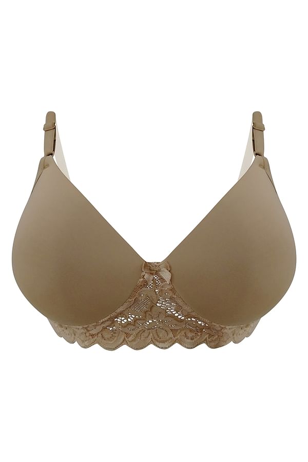 Buy Padded Non Wired Full Cup T Shirt Bra In Nude Colour Online India Best Prices Cod Clovia 6055