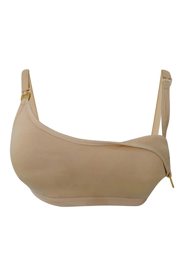 Buy Lightly Padded NonWired Full Figure Maternity Bra in Nude Colour Cotton Rich Online India