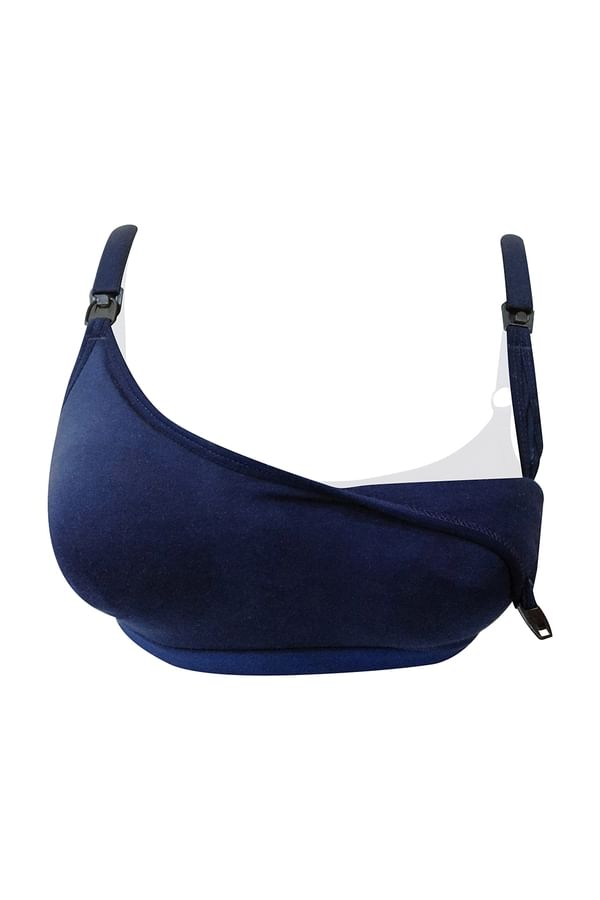 Buy LightlyPadded NonWired Full Figure Maternity Bra in Navy Blue