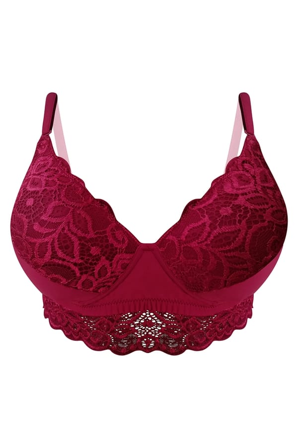Buy Padded NonWired Full Cup Multiway Longline Bralette in Maroon