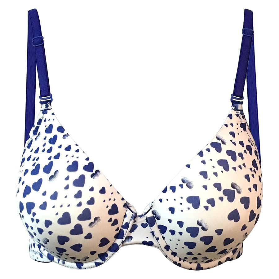 Buy Padded Underwired Heart Print Multiway T Shirt Bra Online India Best Prices Cod Clovia 