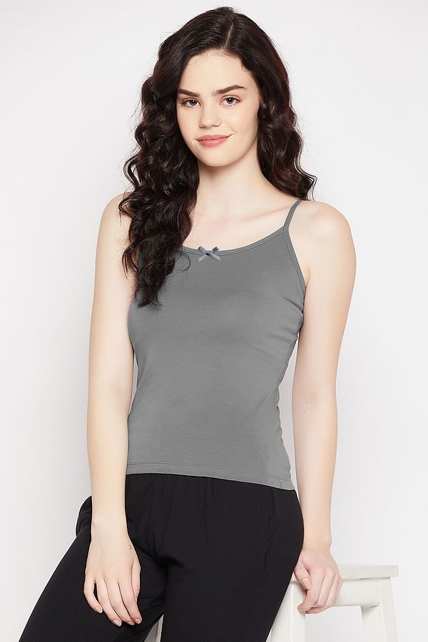 Buy Chic Basic Camisole in Dark Grey - Cotton Online India, Best Prices ...