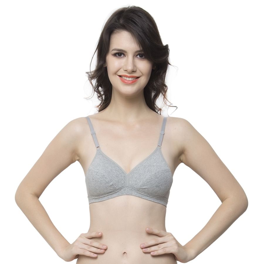 Buy Cotton Blended Comfy Teenage Bras in Grey Color Online India, Best  Prices, COD - Clovia