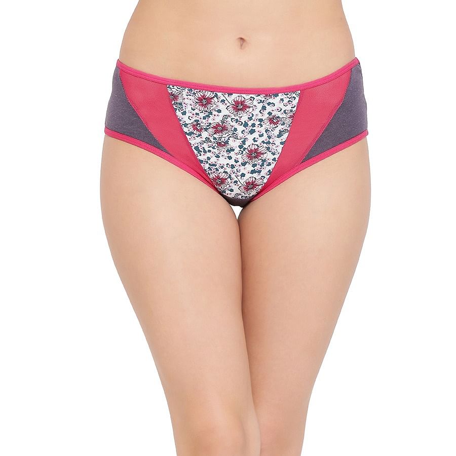 Buy Cotton Floral Print Hipster Panty With Powernet Panels Online India Best Prices Cod 7270