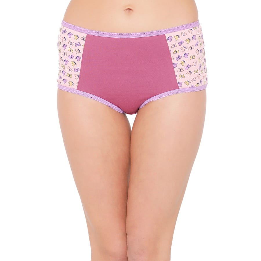 Buy Cotton High Waist Butterfly Print Hipster Panty Online India, Best