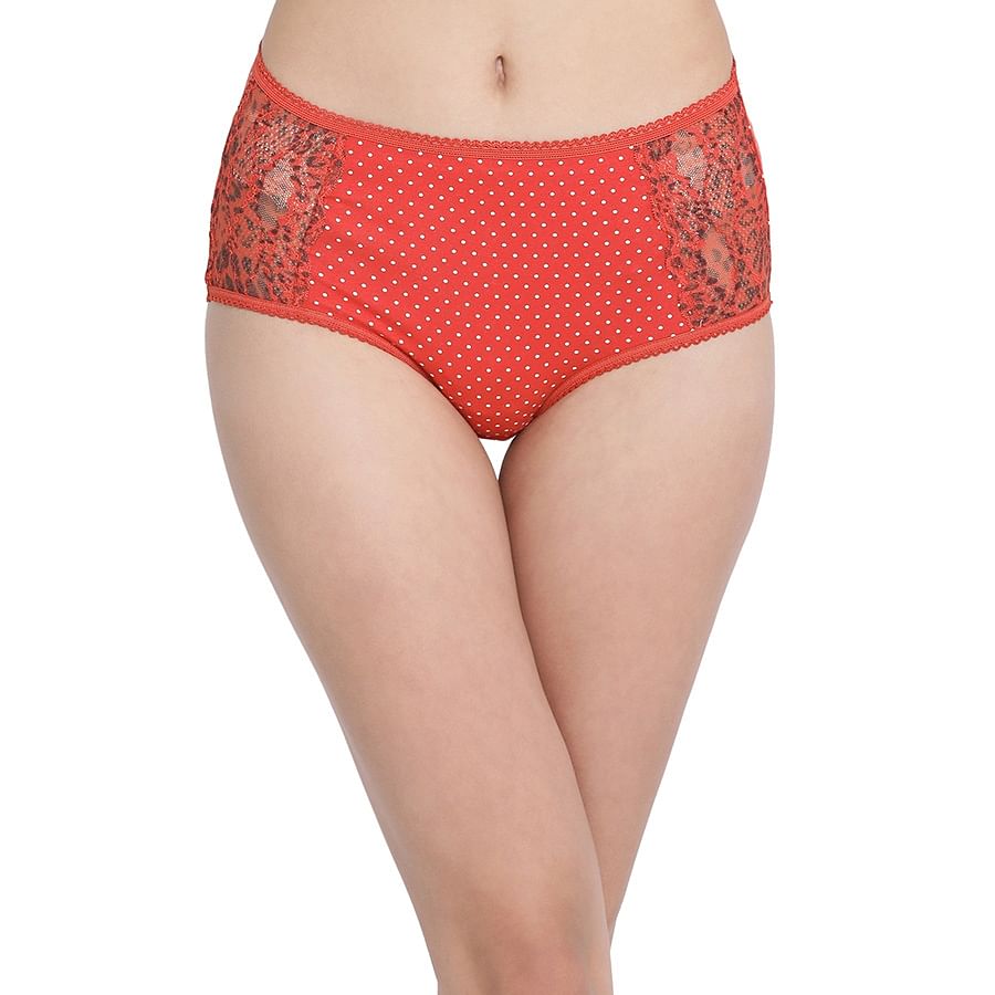 Buy Cotton High Waist Polka Print Hipster Panty With Lace Wings Online India Best Prices Cod 2871