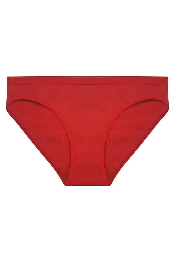 Buy Cotton Low Waist Bikini Panty In Red Online India, Best Prices, COD ...