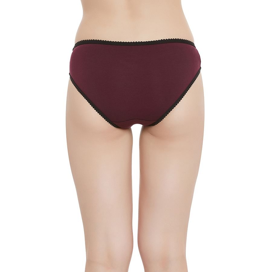 Buy Cotton Mid Waist Bikini Panty With Lacy Side Online India Best