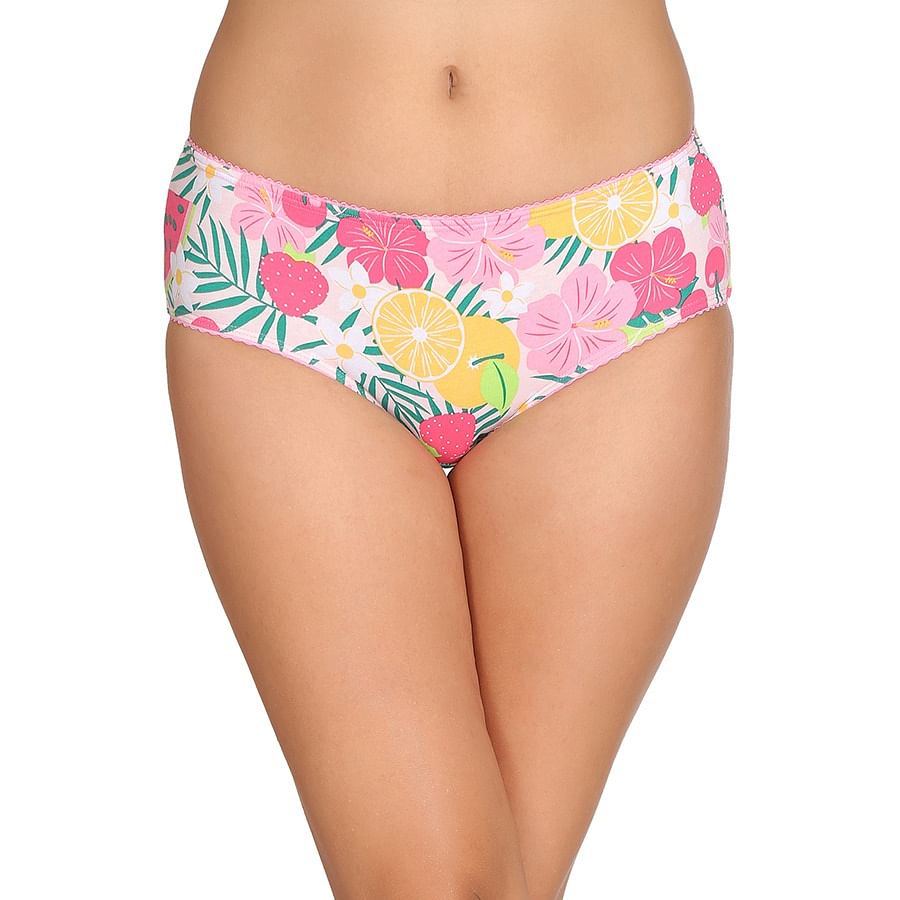 Buy Cotton Mid Waist Floral Print Hipster Panty Online India Best Prices Cod Clovia Pn2271p22 6212