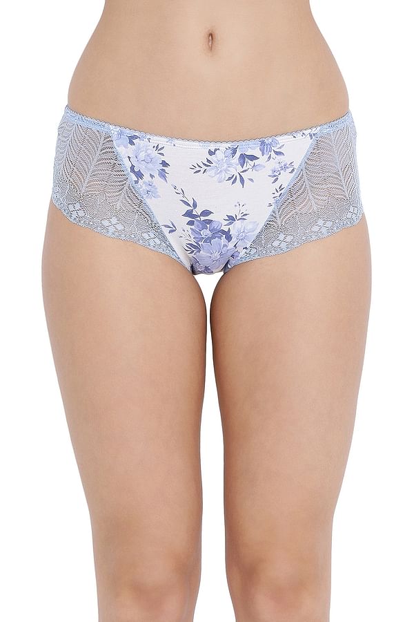 Buy Cotton Mid Waist Floral Print Hipster Panty With Lace Wings Online India Best Prices Cod