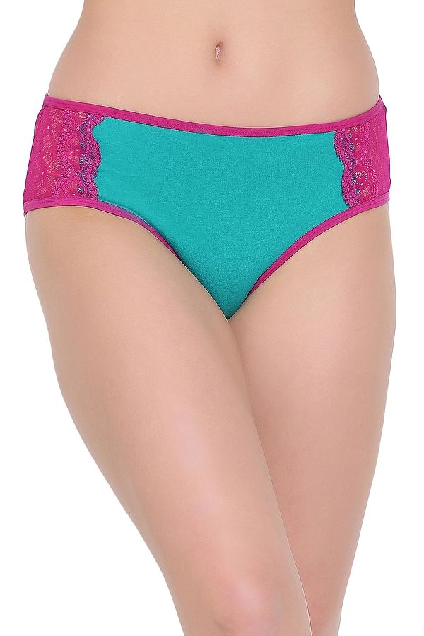 Buy Cotton Mid Waist Hipster Panty In Blue Online India Best Prices Cod Clovia Pn1515p17 6791