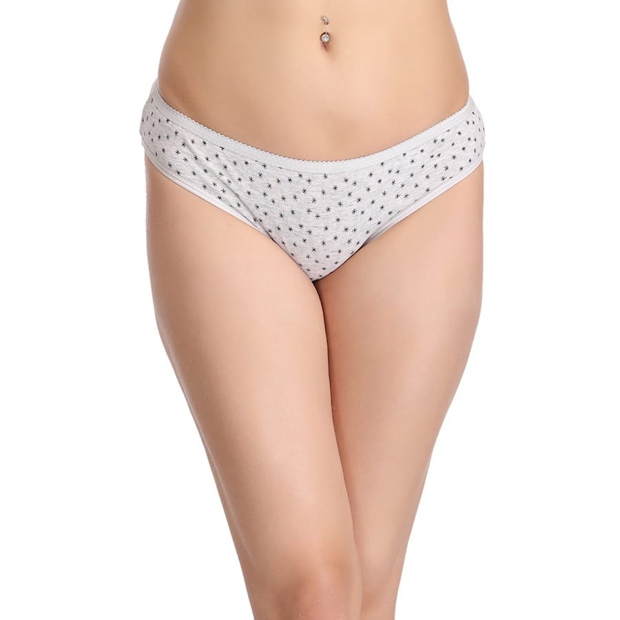 Buy Cotton Mid Waist Printed Bikini Panty Online India, Best Prices, COD Clovia PN1072P01