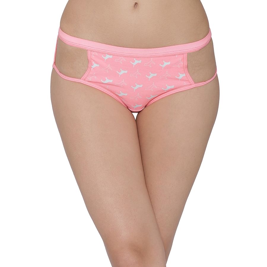 Buy Cotton Mid Waist Printed Hipster Panty With Cut Out Sides Online India Best Prices Cod 2995