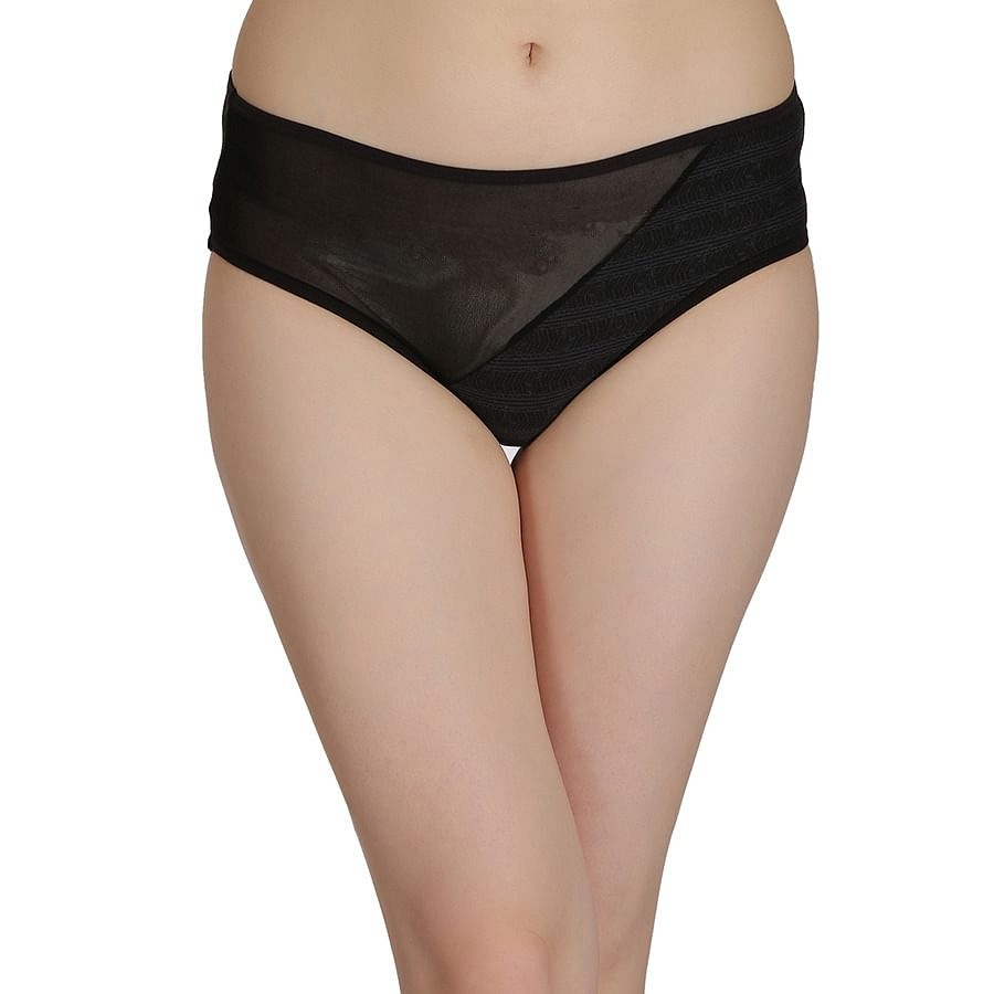 Buy Cotton Mid Waist Printed Hipster Panty With Powernet Panel Online India Best Prices Cod 6728