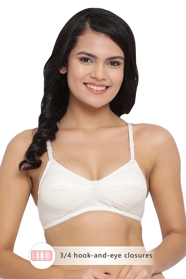 Buy Non Padded Non Wired Full Coverage Bra In Skin Cotton Online India Best Prices Cod 9348