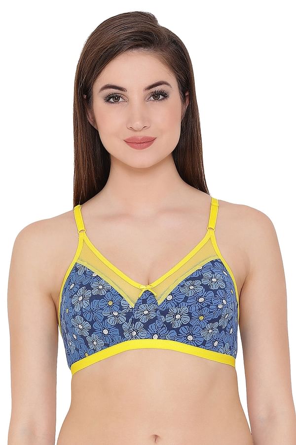 Buy Non Padded Non Wired Floral Print Bra Cotton Online India Best Prices Cod Clovia 7593