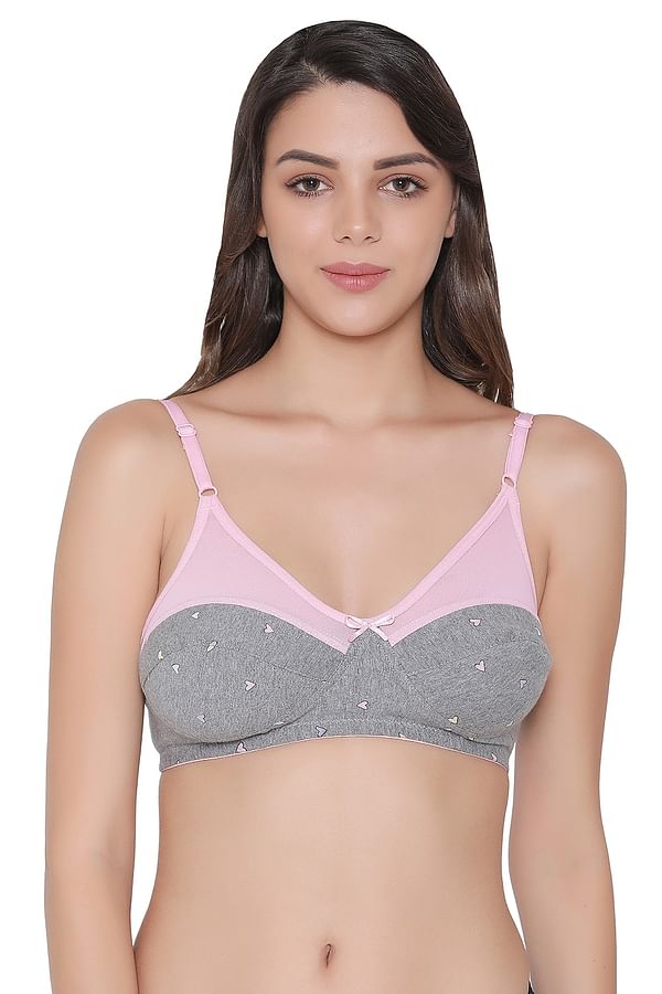 Buy Non-Padded Non-Wired Full Cup Printed Bra in Brown - Cotton Online  India, Best Prices, COD - Clovia - BR1333A12
