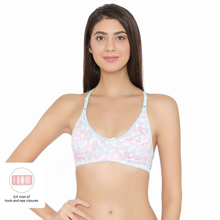 Buy Non Padded Non Wired Full Coverage Pineapple Print Racerback Bra Cotton Online India Best 