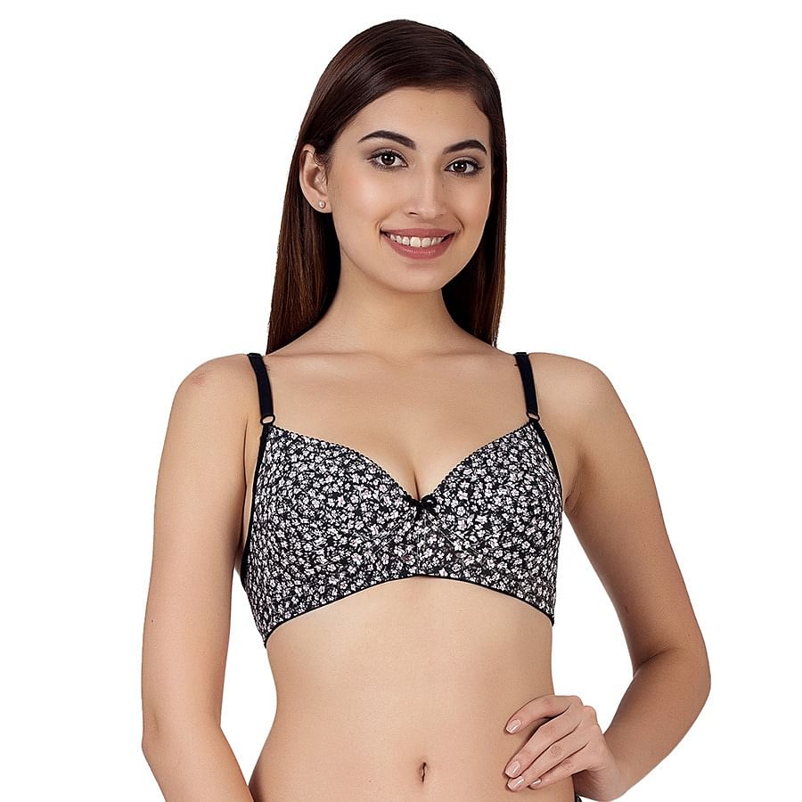 Buy Cotton Non Padded Non Wired Printed Bra Online India Best Prices Cod Clovia Br1145a13 