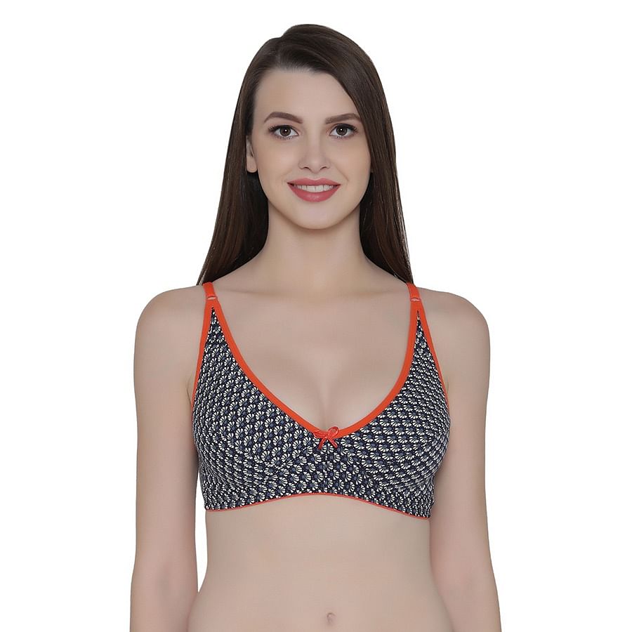 Buy Cotton Non Padded Non Wired Printed Bra Online India Best Prices Cod Clovia Br1129p16 