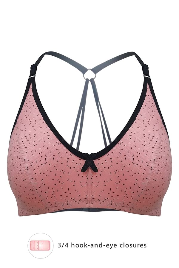 Buy Non Padded Non Wired Full Coverage Printed Racerback Bra Cotton Online India Best Prices 