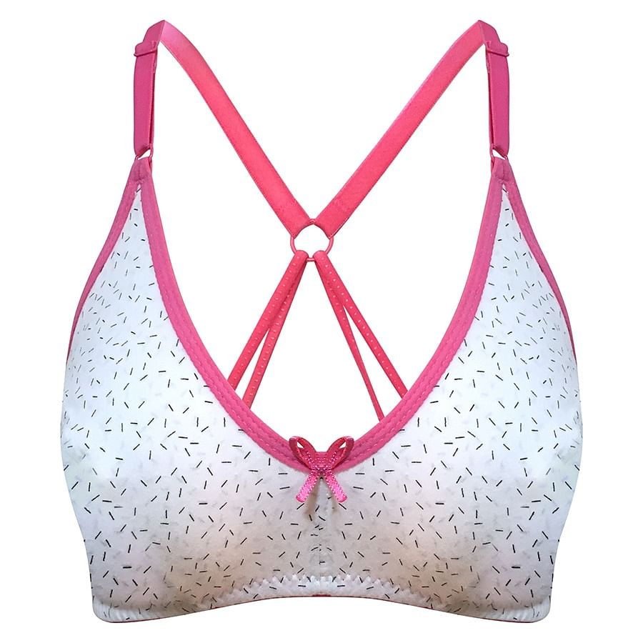 Buy Cotton Non Padded Non Wired Printed Racerback Bra Online India Best Prices Cod Clovia 