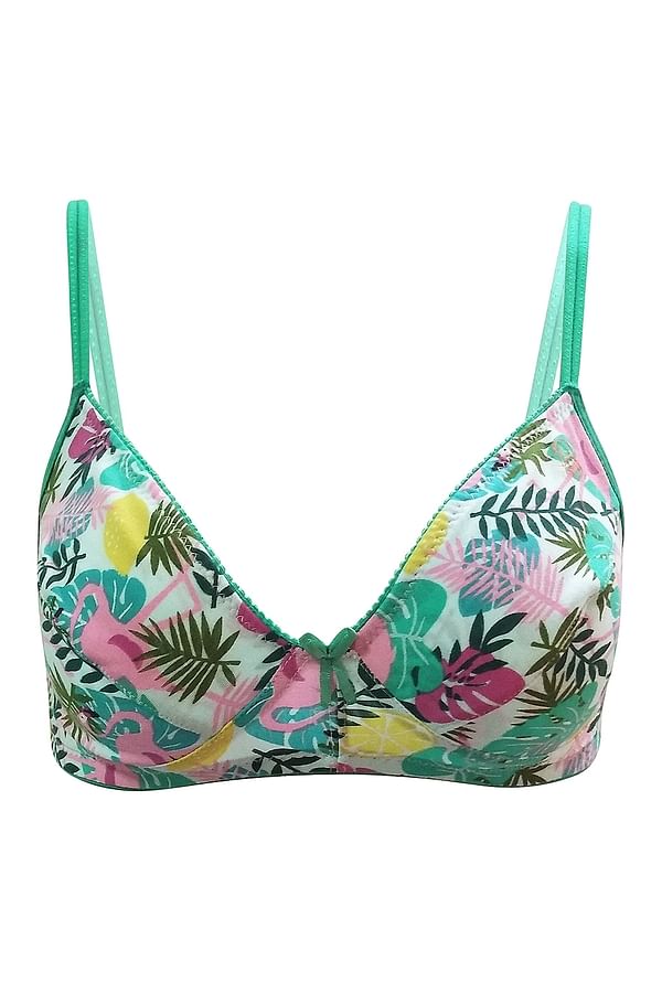 Buy Non-Padded Non-Wired Tropical Print Bra - Cotton Online India, Best ...