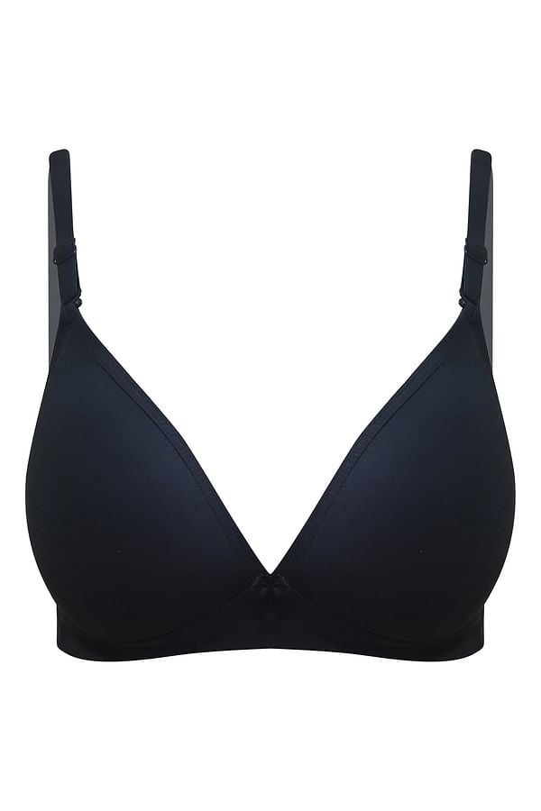 Buy Padded Non-Wired Plunge Multiway T-Shirt Bra In Black Online India ...