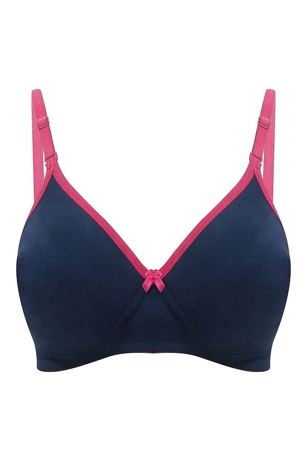 Buy Lightly Padded Non-Wired Demi Cup Multiway T-shirt Bra in Navy ...