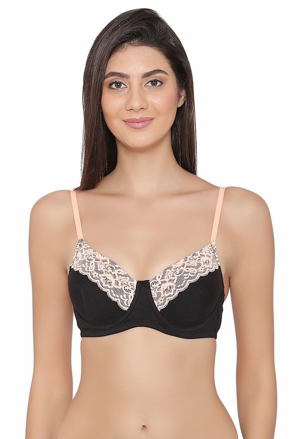 Buy Lace Non-Padded Underwired Full Figure Bra Online 