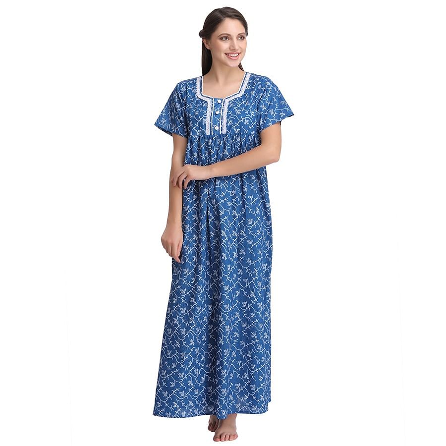 Buy Cotton Printed Nighty Online India, Best Prices, COD - Clovia ...