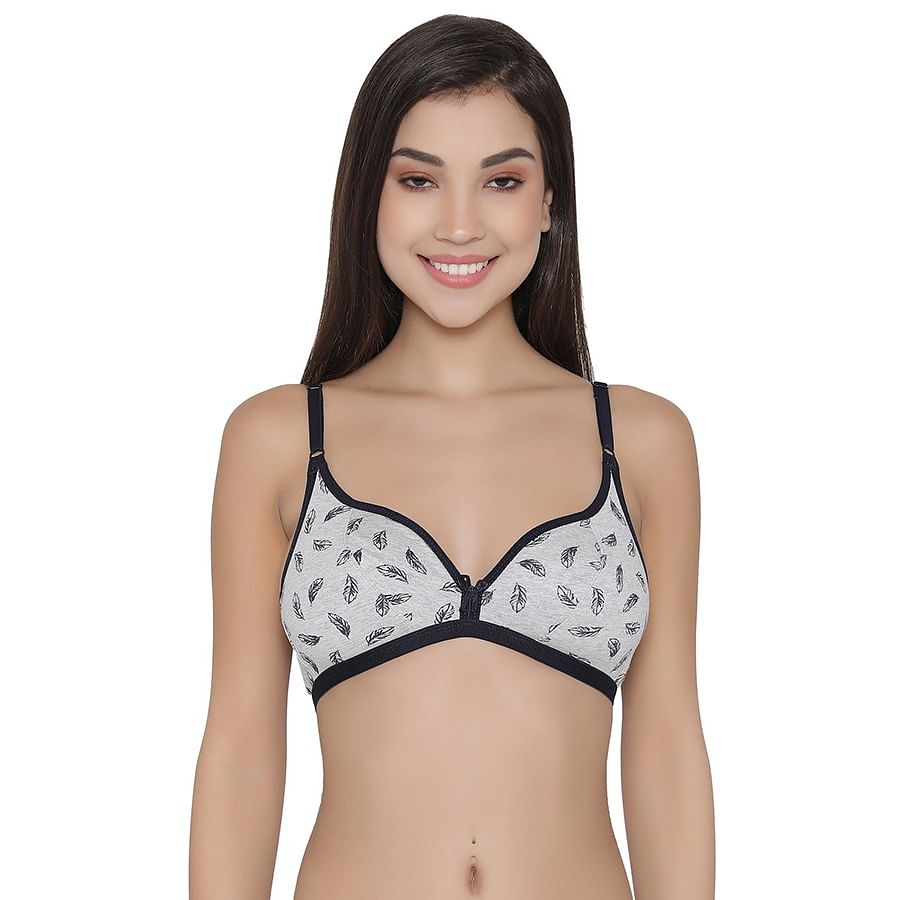 Buy Cotton Rich Non Padded Non Wired Printed Plunge Bra Online India Best Prices Cod Clovia 6269