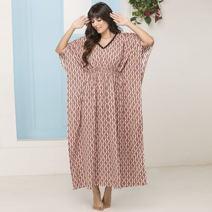 Buy Cotton Rich Printed Long Kaftan Online India, Best Prices, COD