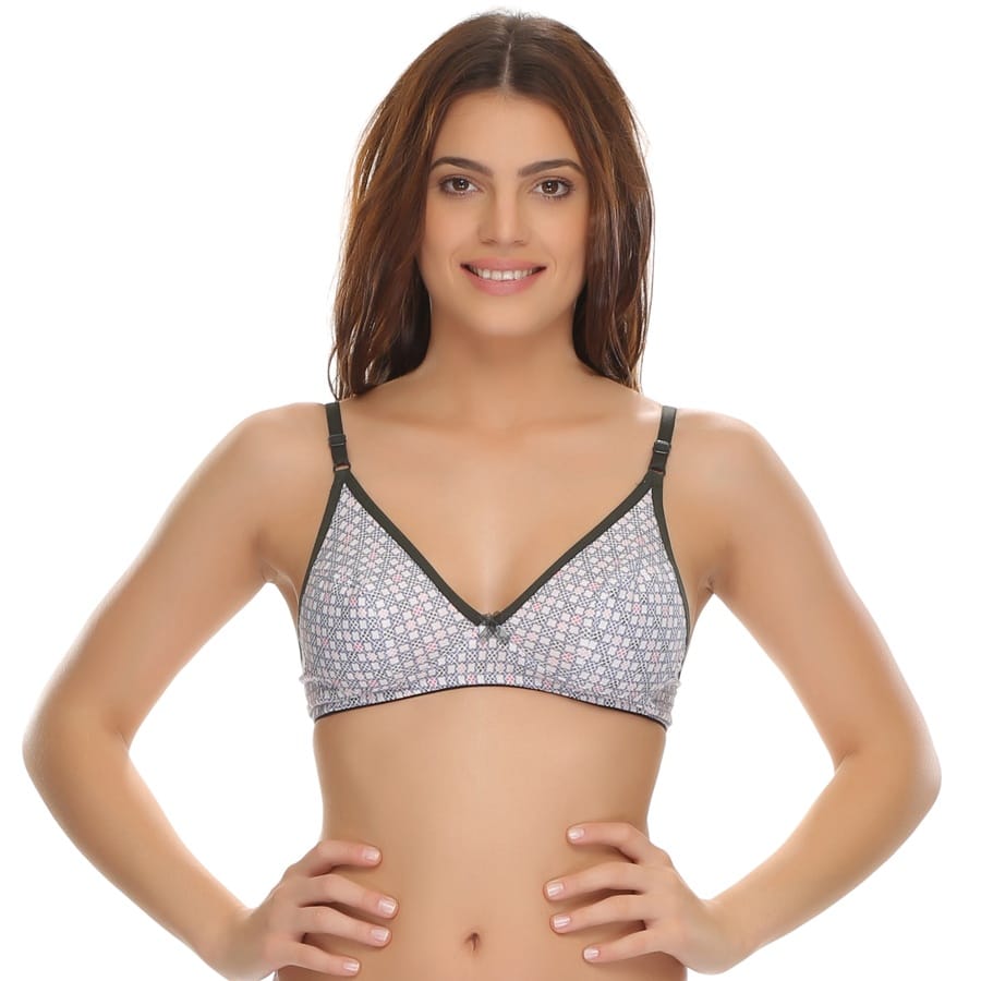 Buy Fashionable everyday printed bra in cotton Online India, Best Prices, COD Clovia BR0399P01