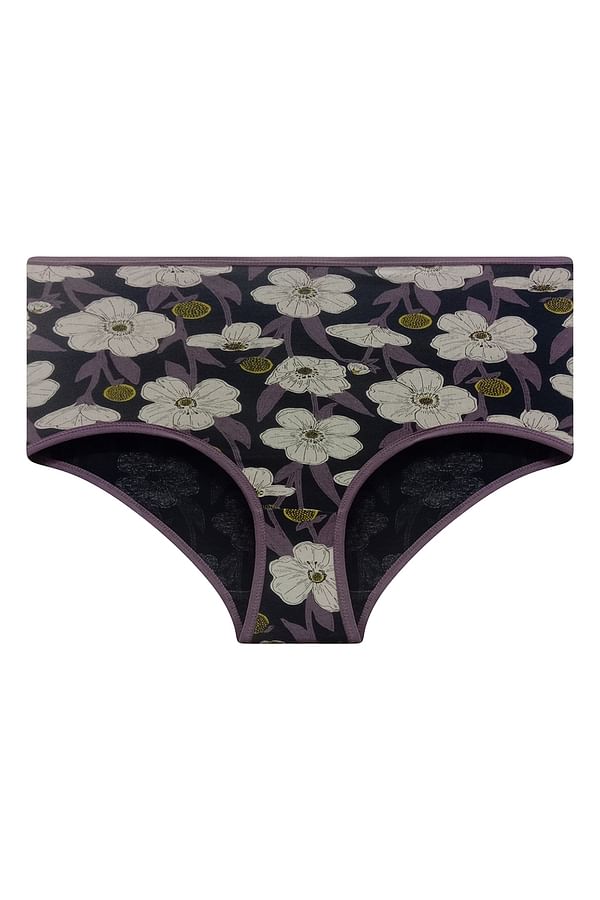 Buy High Waist Floral Print Hipster Panty In Navy Cotton Online India Best Prices Cod 7437