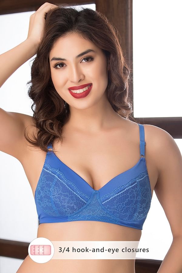 Buy Non-Padded Underwired Bridal Lace Bra Online India, Best Prices, COD -  Clovia - BR0397A05