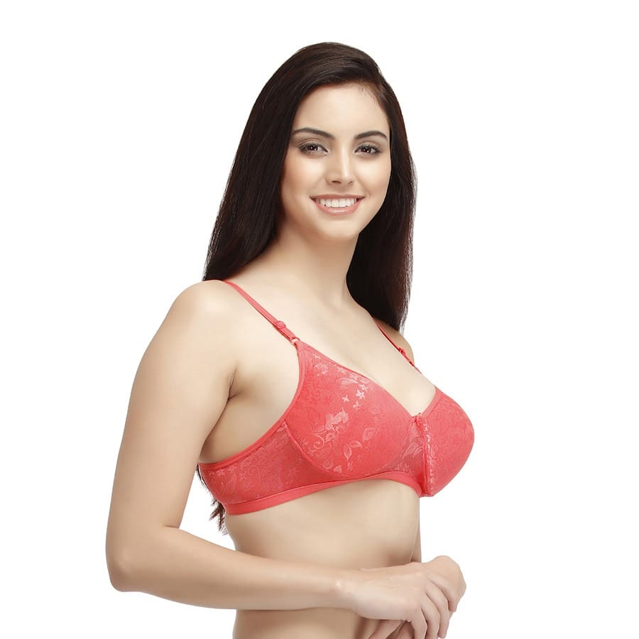 Buy Lace Padded NonWired Full Cup Bra Online India, Best Prices, COD